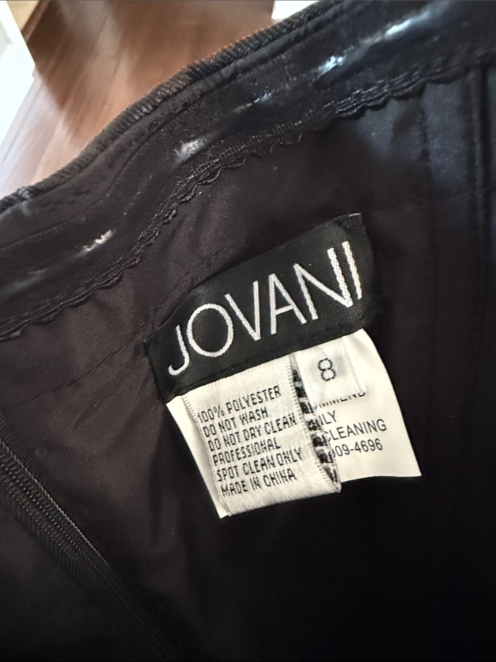 BRAND NEW JOVANI Off-Shoulder Black Mermaid Gown - Picture 4 of 5